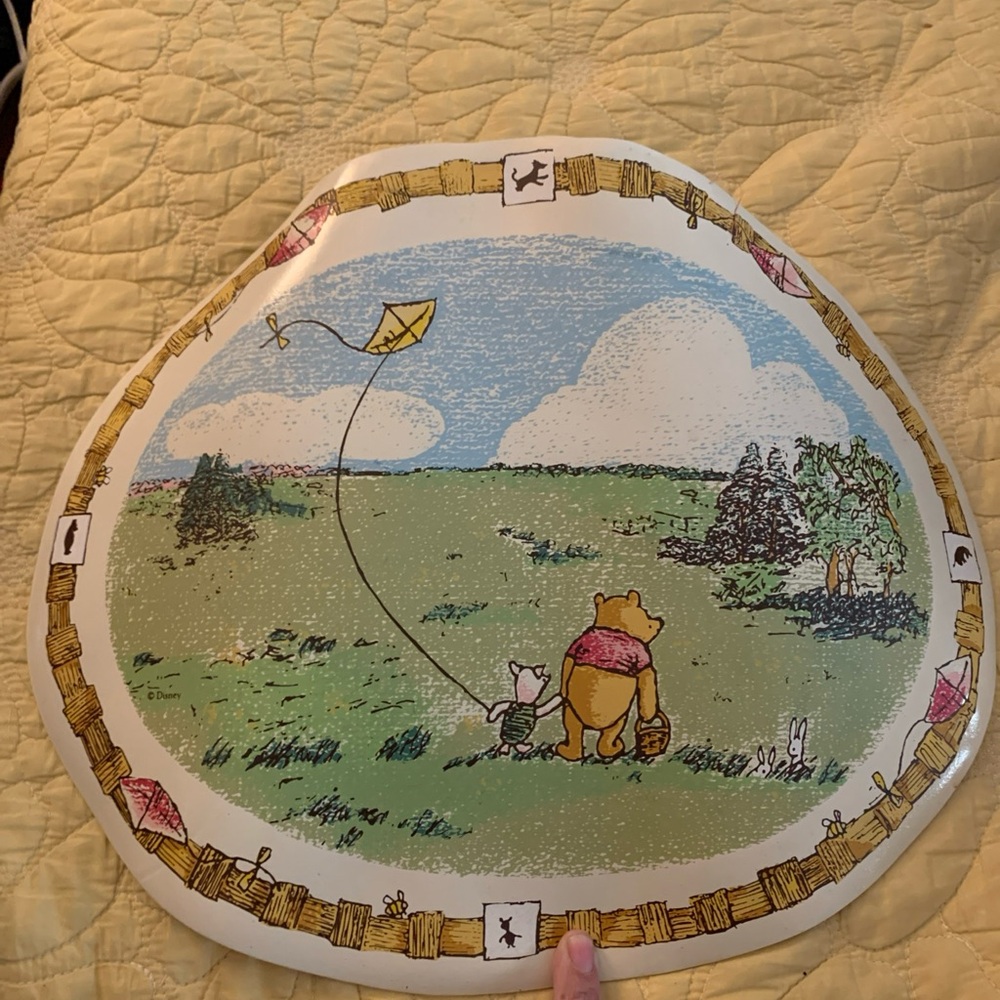 Vintage Winnie The Pooh Classic Disney Decor Placemat Plastic 90s